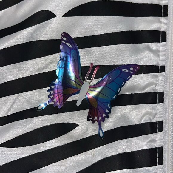 Jordan Butterfly Thumb Finger print Jumpman Black White Zipper Varsity Jacket M - Picture 10 of 13